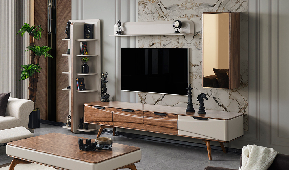 Legno Tv Ünitesi - Ahşap TV Ünitesi | Yapı Mobilya - Görsel 2